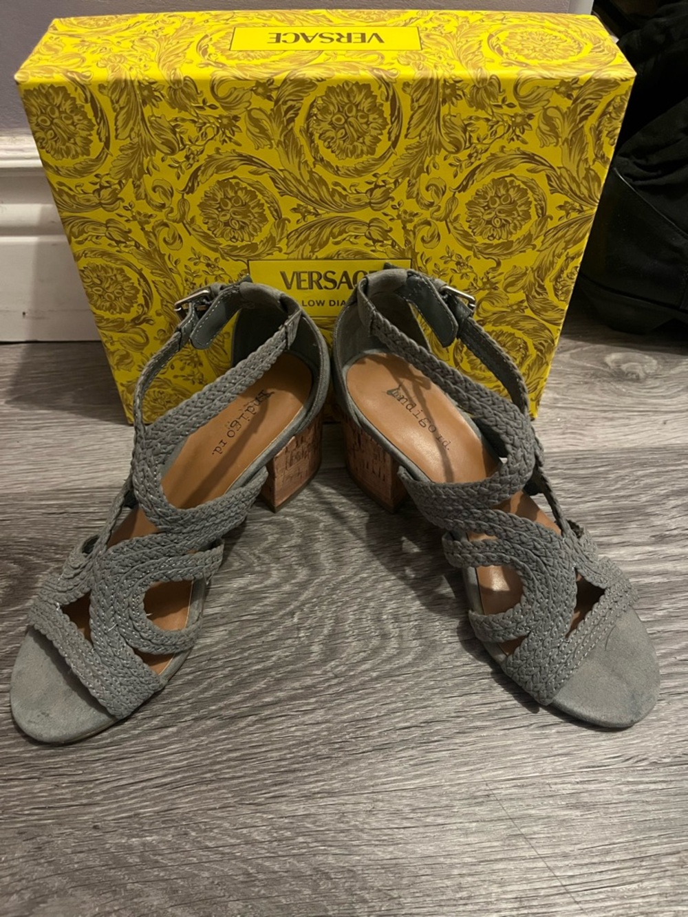 Indigo Rd. Braided Nubuck Block Heel Sandals